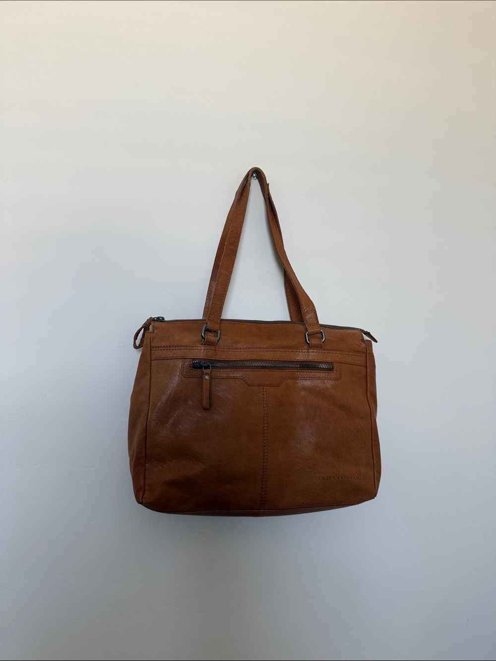 Spikes & Sparrow Cognac Leather Shoulder Bag - Picture 13 of 14